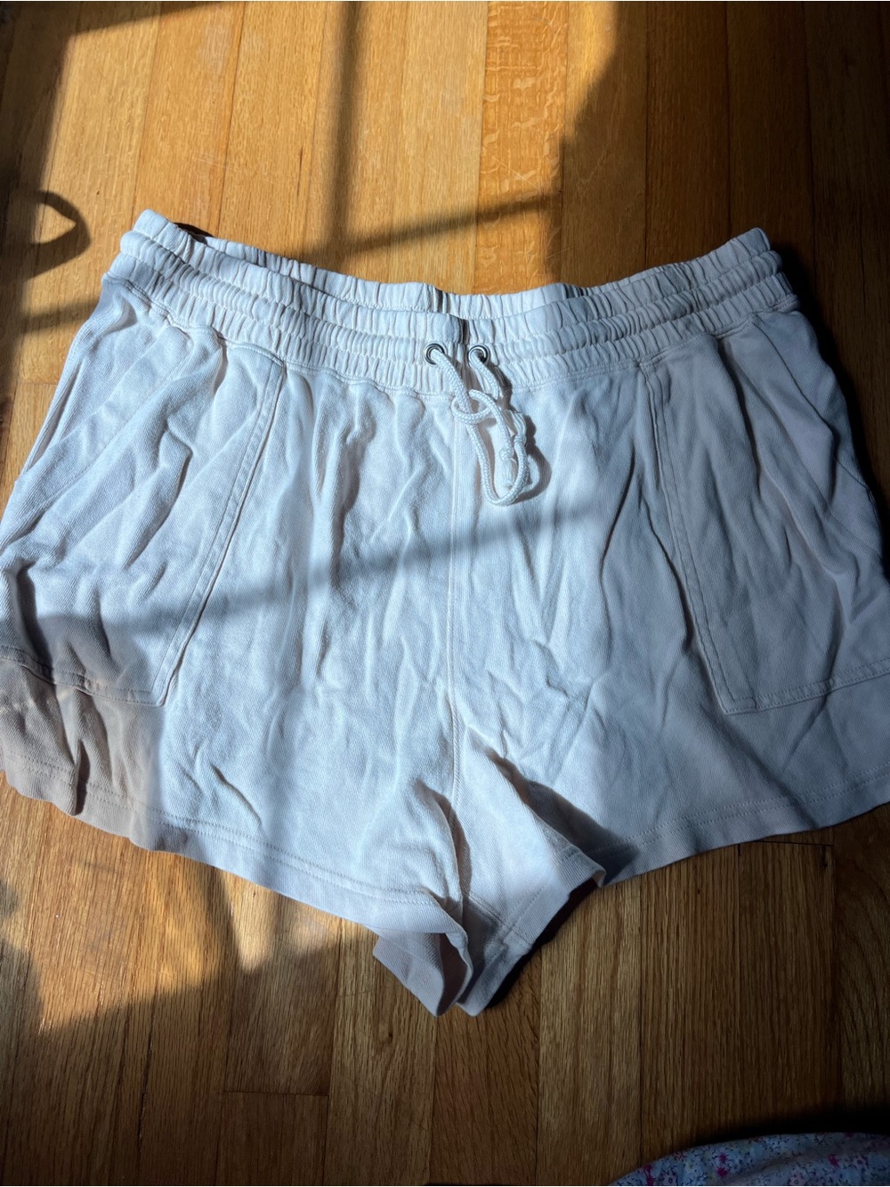 J. Crew cream Drawstring Shorts
